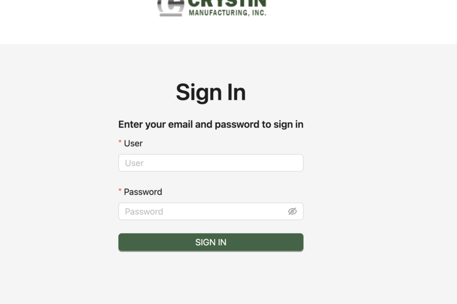 Crystin Order Manager App